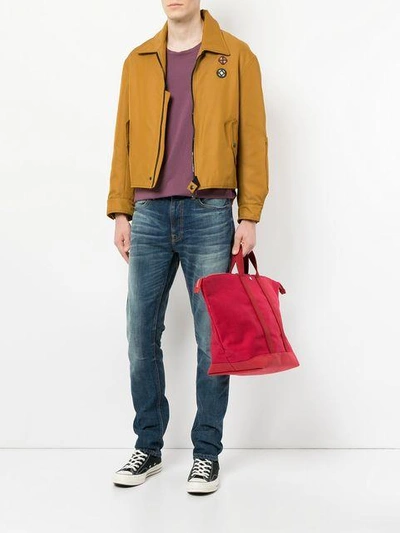 Cabas Large Bowler Bag In Red