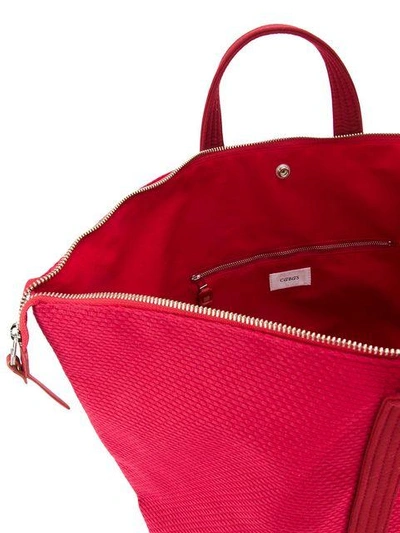 Cabas Large Bowler Bag In Red