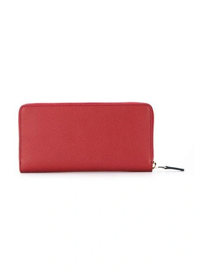 Shop Smythson Zip Around Wallet In Red