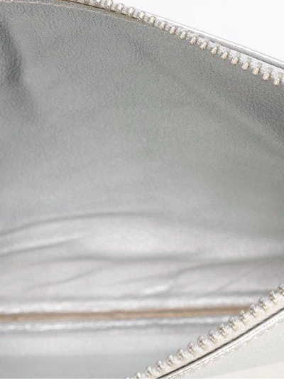 Shop Comme Des Garçons Wallet 'silver' Pouch - Metallic