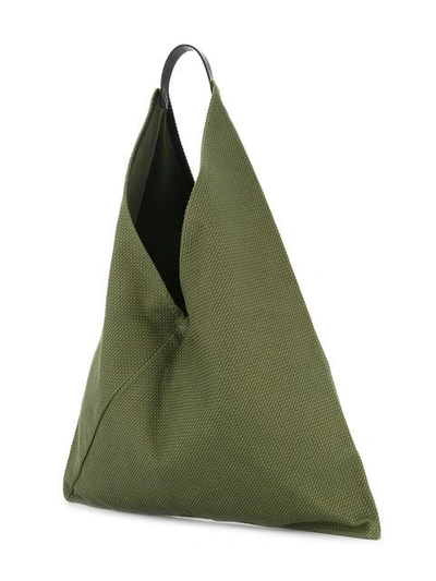 Shop Cabas Triangle Shaped Tote In Green