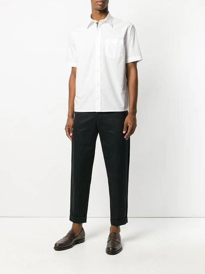 Shop Fendi Short Sleeve Shirt In White