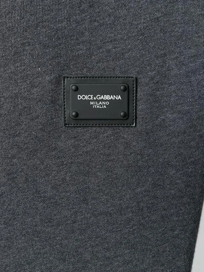 Shop Dolce & Gabbana Zipped Hoodie In Grey