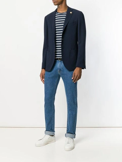 Shop Etro Slim-fit Jeans In Blue