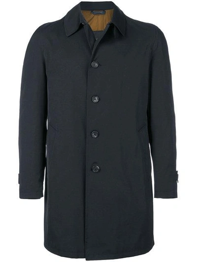 Shop Dell'oglio Straight-fit Buttoned Coat In 6