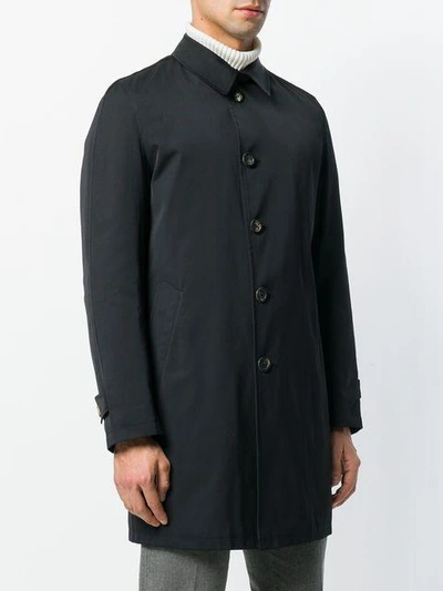 Shop Dell'oglio Straight-fit Buttoned Coat In 6