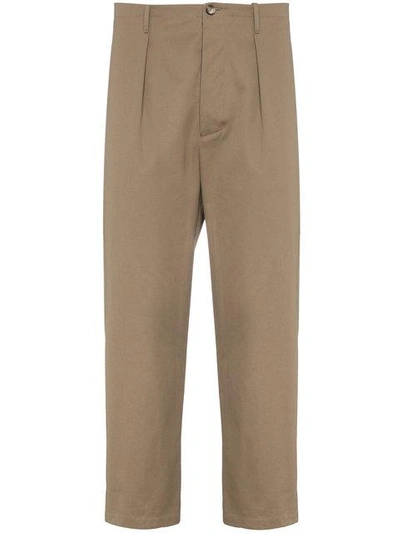 Shop Valentino Vltn Cargo Trousers In Brown
