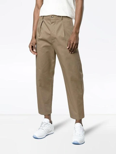 Shop Valentino Vltn Cargo Trousers In Brown