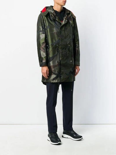 Shop Givenchy Camouflage Parka Coat