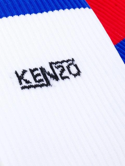 Shop Kenzo Striped Long Socks - Multicolour