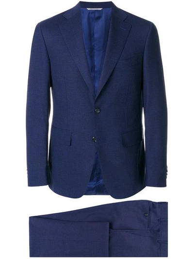 Shop Canali Two Piece Suit - Blue