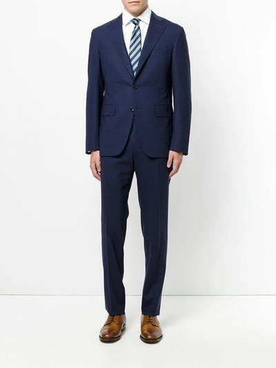 Shop Canali Two Piece Suit - Blue