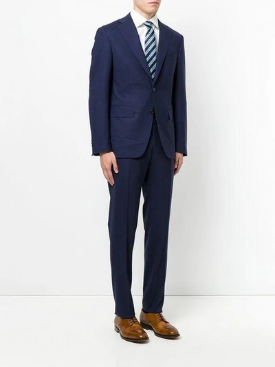 Shop Canali Two Piece Suit - Blue