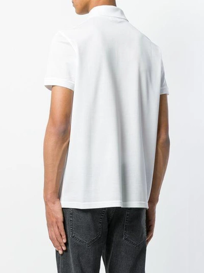 Shop Saint Laurent Short Sleeve Polo Shirt In White