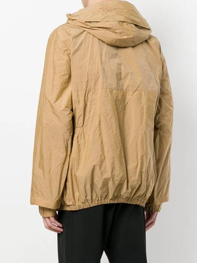 Shop Jil Sander Contrast Touch-strap Jacket In Brown