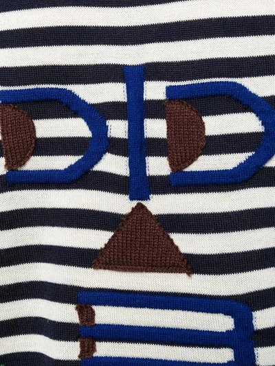 Shop Comme Des Garçons Shirt Striped Sweater - Blue