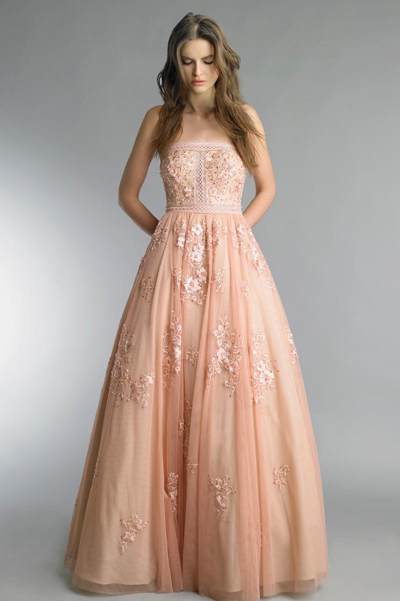 basix strapless ball gown