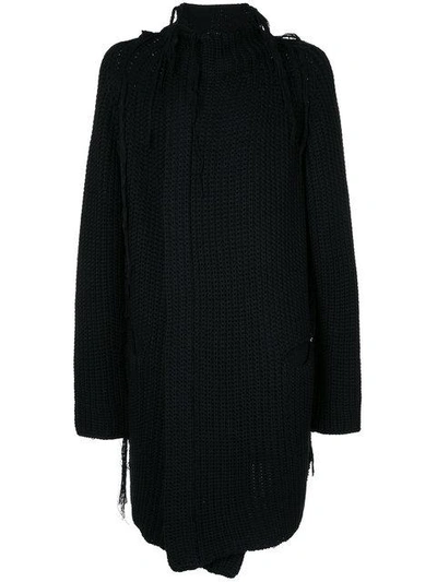 Shop Forme D'expression English Ribbed Cardigan In Black