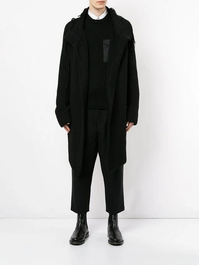Shop Forme D'expression English Ribbed Cardigan In Black