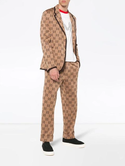 Shop Gucci Double G Tailored Trousers