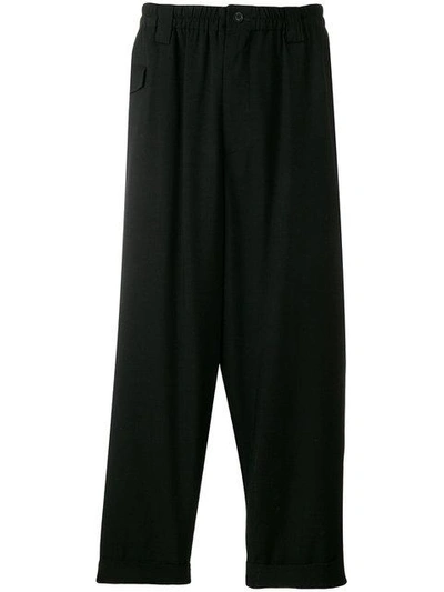 Shop Yohji Yamamoto Hose Mit Weitem Bein In Black