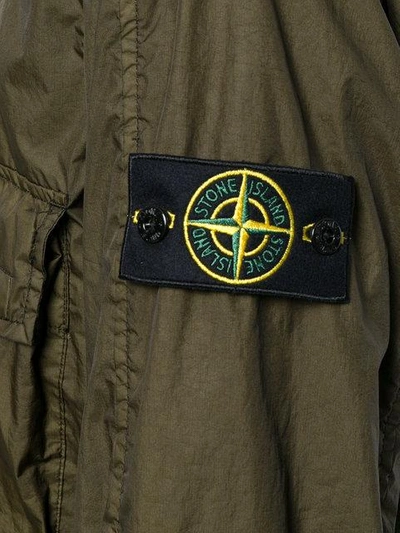 Shop Stone Island Zipped Fitted Jacket