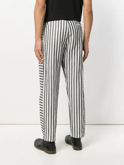 Shop Damir Doma Striped Trousers - Black