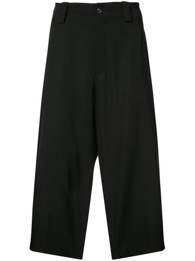 Shop Yohji Yamamoto Cropped Trousers