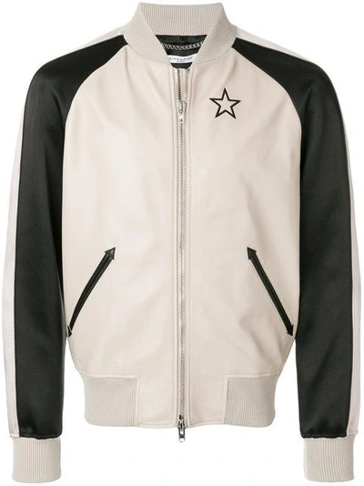Shop Givenchy Star Bomber Jacket - Neutrals