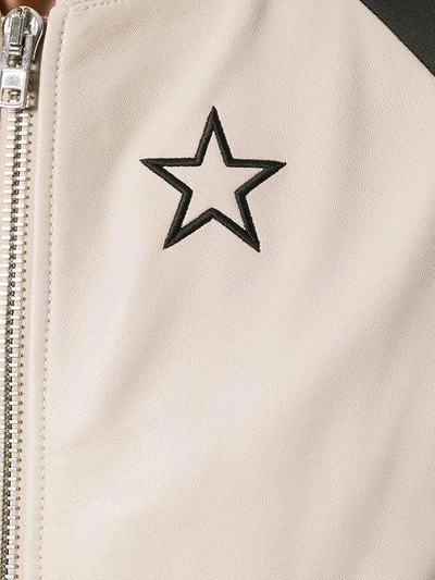 Shop Givenchy Star Bomber Jacket - Neutrals