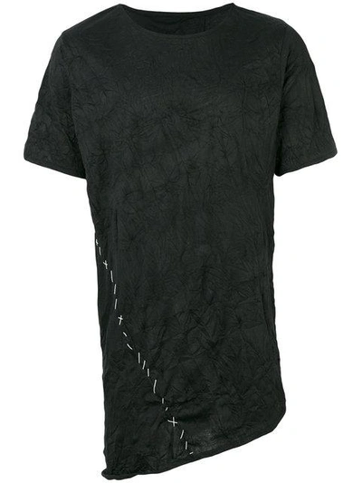 Shop Alchemy Contrast Stitch T-shirt In Black