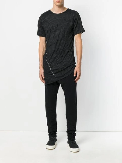 Shop Alchemy Contrast Stitch T-shirt In Black