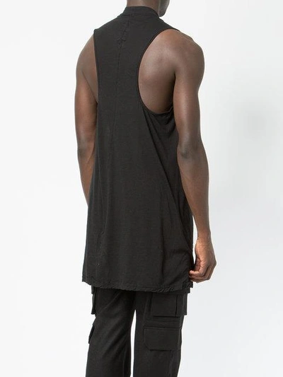 Shop Rick Owens Drkshdw Racer Back Long Tank - Black