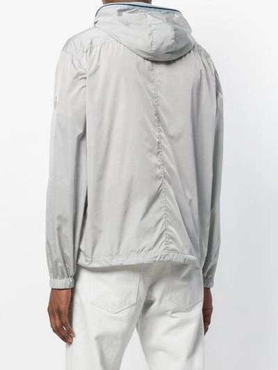 Shop Givenchy Hooded Windbreaker In Grey