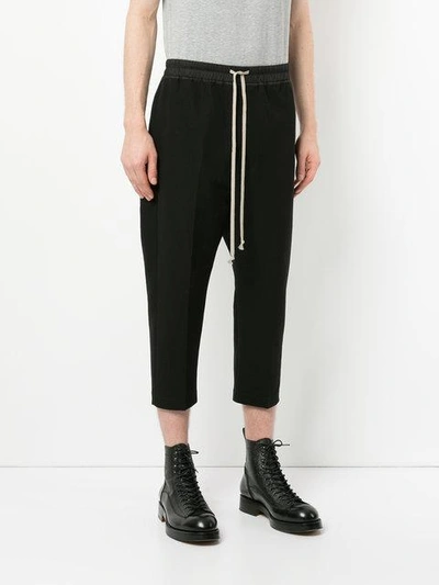 Shop Rick Owens Cropped Track Trousers