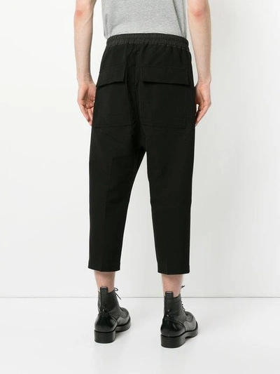 Shop Rick Owens Cropped Track Trousers