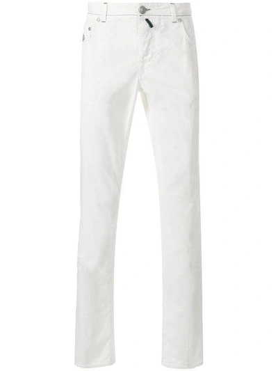 Shop Borrelli Slim-fit Jeans In White