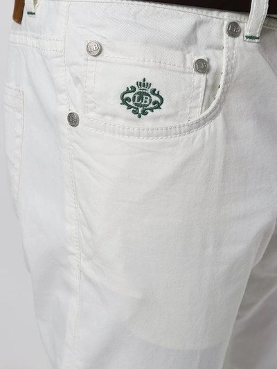 Shop Borrelli Slim-fit Jeans In White