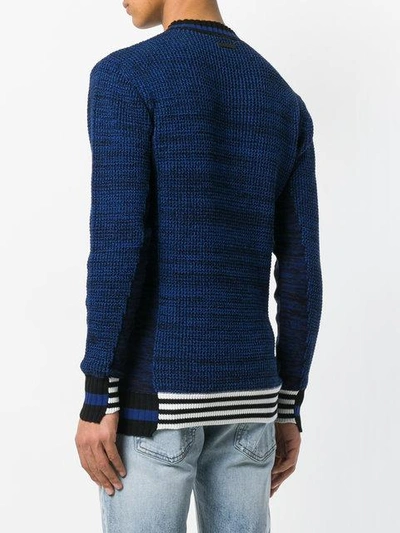 Shop Diesel Black Gold Crew Neck Jumper In Blue