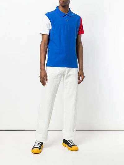 Shop Band Of Outsiders Colour Block Polo Shirt