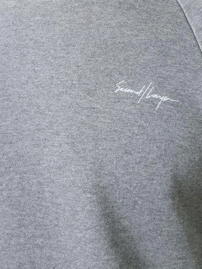 Shop Second / Layer Embroidered Raglan Sweatshirt In Grey