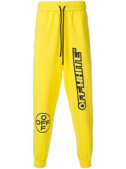 off white joggers black and yellow