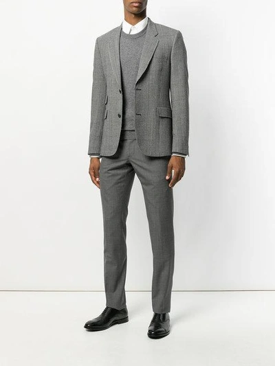 Biagio Santaniello Tailored Grey Wool Trousers In Grey