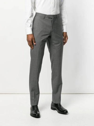 Biagio Santaniello Tailored Grey Wool Trousers In Grey