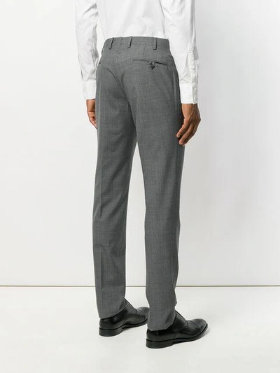Biagio Santaniello Tailored Grey Wool Trousers In Grey