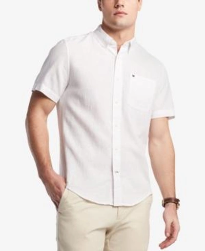 Shop Tommy Hilfiger Men's Porter Linen Shirt, Created For Macy's In Bright White