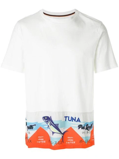Shop Paul Smith Tuna Print T In 01 White Multi