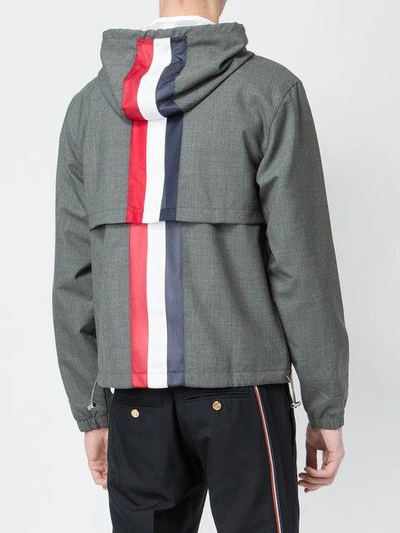 Shop Thom Browne Stripe Detail Jacket