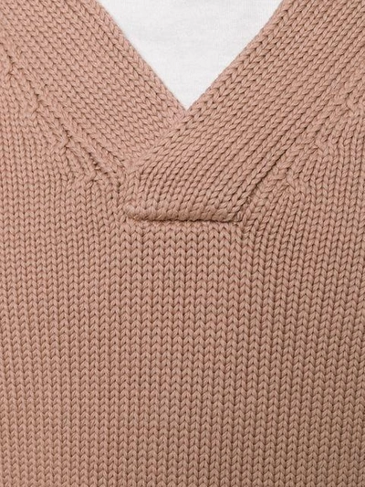 Shop Maison Margiela Chunky Cricket Sweater - Brown