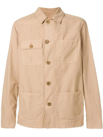 Shop Altea Safari Shirt Jacket In Neutrals